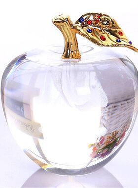 水晶球苹果圣诞七夕结婚节礼汽车室内家居客厅时尚潮流电脑桌摆件