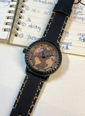 linger手表女2025新款爆款防水学生高颜值小众复古中性地球手表男