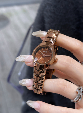 手表女款学生高颜值轻奢小众时尚简约防水小表盘女士手表生日礼物