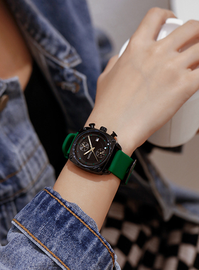 2025年新款手表女款高级感小众设计学生防水橡胶正品时尚女士手表