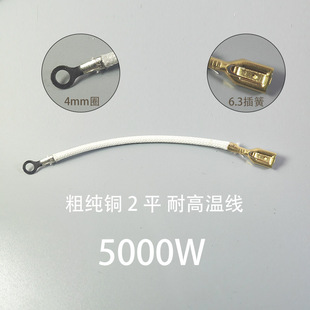 耐高温油酊炸锅电暖器烤箱灯消毒柜取暖器连接线2平方插簧铜芯线