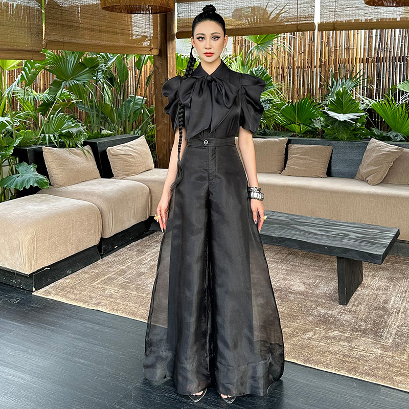 时尚气质显瘦小衫两件套女