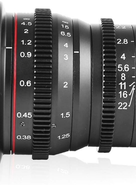 美科16mmT2.2电影镜头m43卡口适用ZCAM松下GH6奥林巴斯OM1BMPCC4K