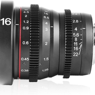 美科16mmT2.2电影镜头m43卡口适用ZCAM松下GH6奥林巴斯OM1BMPCC4K