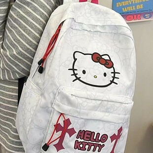 hellokitty凯蒂猫潮流百搭书包涂鸦学生女背包轻便大容量双肩包