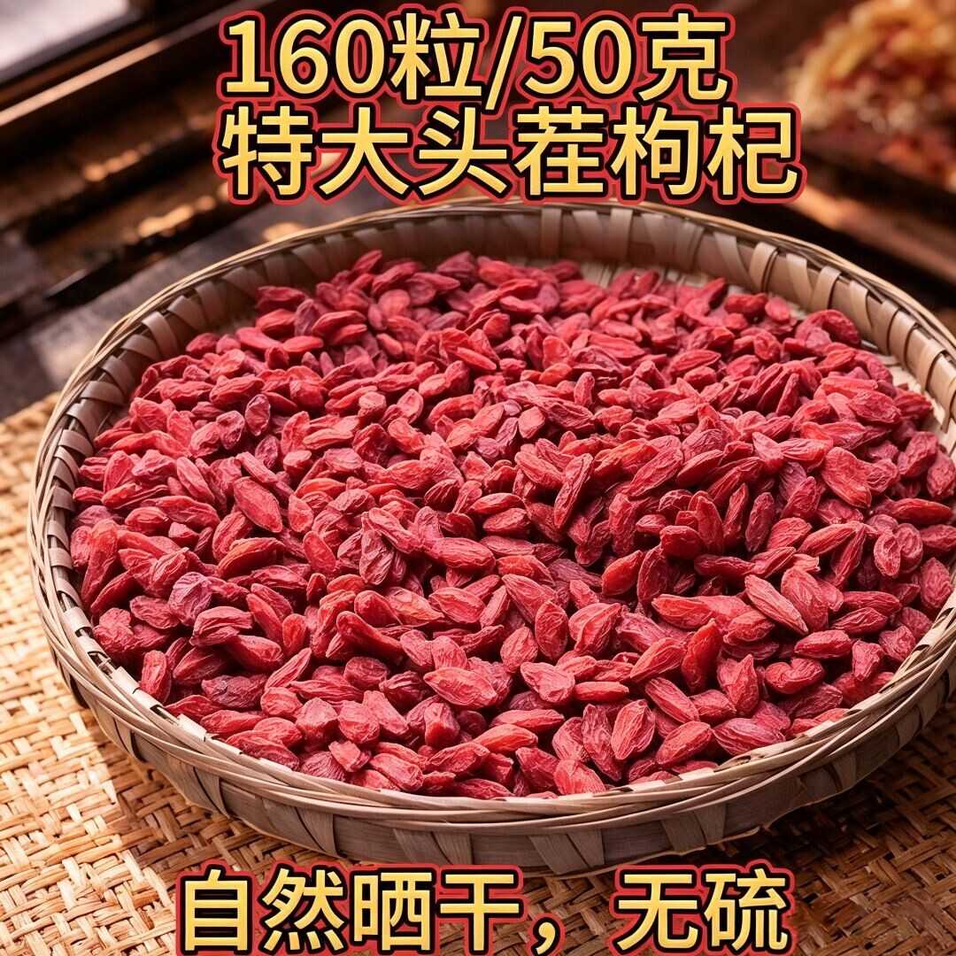 26年甘肃农家自产枸杞子头茬大粒正宗红枸杞干吃泡酒煲汤非宁夏产