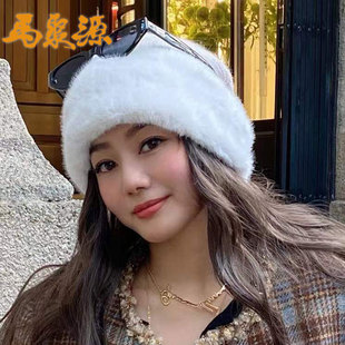 马聚源帽子秋冬新款羊毛混纺渔夫帽时尚百搭休闲保暖盆帽