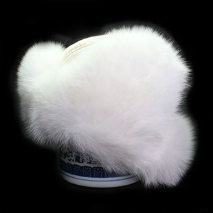 中华老字号马聚源白狐毛时尚休闲帽大众帽子