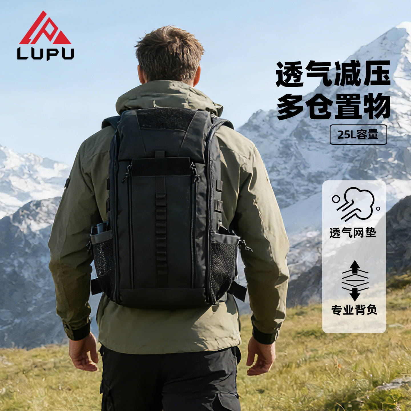 战术医疗双肩包户外骑行登山消防应急物资包耐磨防泼水多功能背包