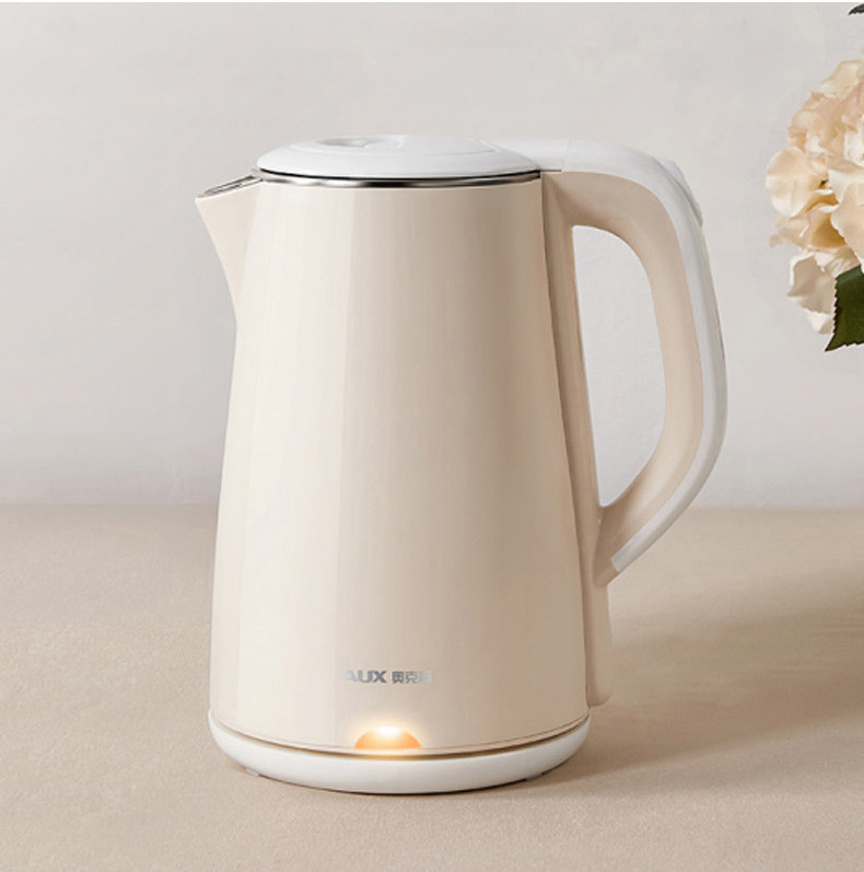 奥克斯电热烧水壶器家用全自动断电保温304不锈钢煮水煲快烧快壶l