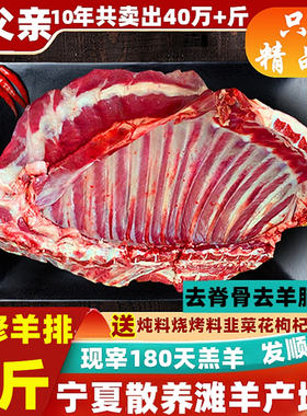 羊排新鲜5斤现杀宁夏滩羊肉肋排骨手抓新鲜盐池羔羊内蒙新疆滩羊
