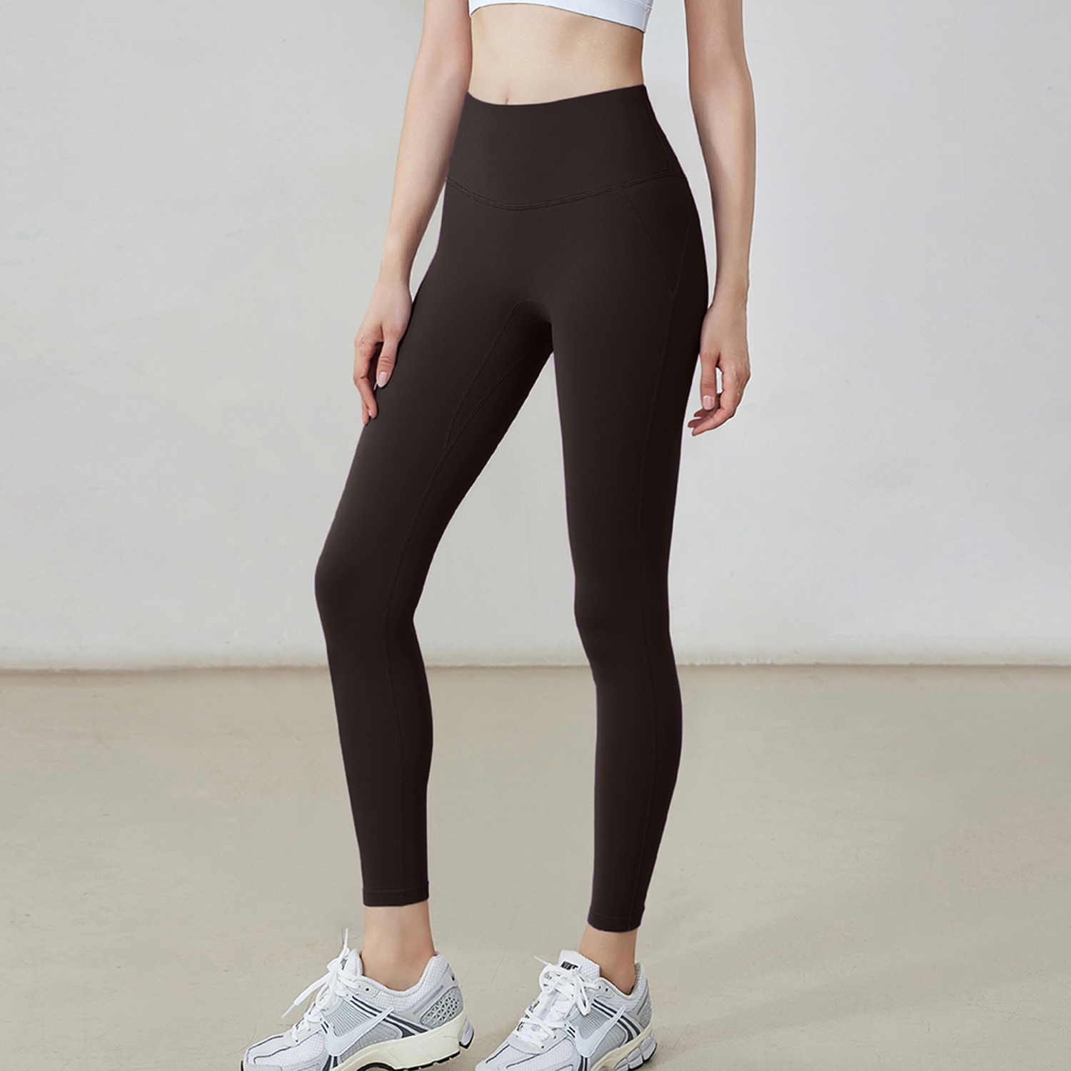 免穿内裤带内衬带口袋裸感瑜伽裤