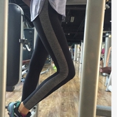 胖MM打底裤 瑜伽裤 加大码 透气运动跑步长裤 女速干弹力紧身健身裤