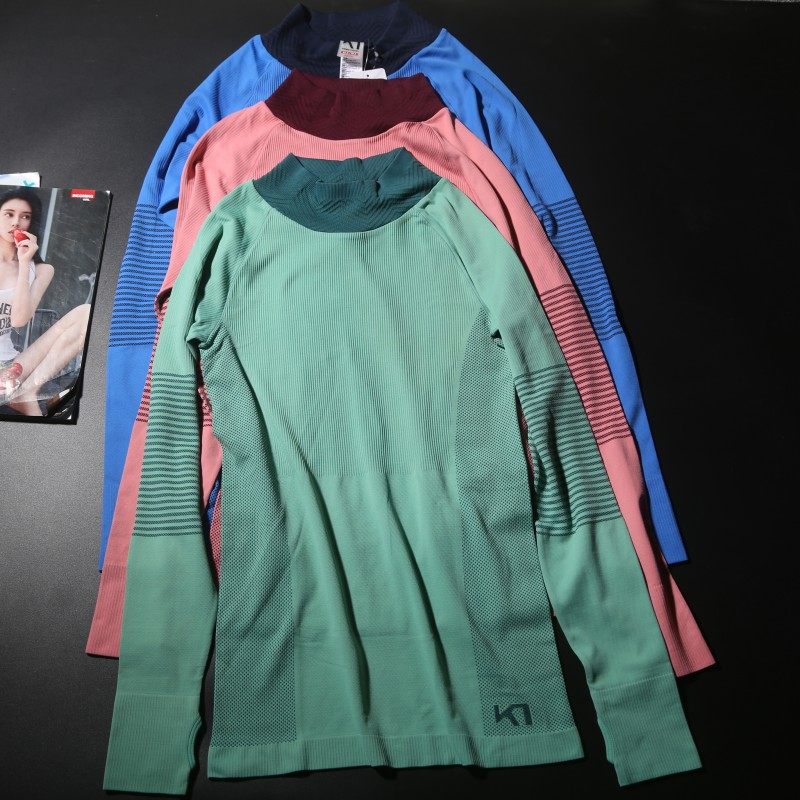 欧美牛货！高领运动长袖女 透气速干跑步圆领T恤健身服运动上衣秋,运动服/休闲服装,运动T恤,淘宝优惠券,粉丝福利购,淘宝优惠卷