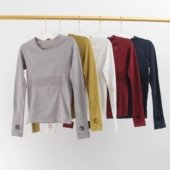 新款 显瘦健身衣跑步训练速干瑜伽上衣 女修身 时尚 运动长袖