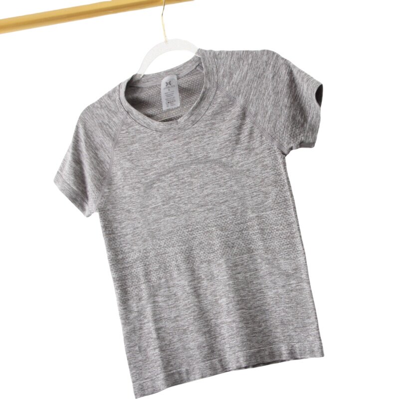 真舒服运动t恤速干短袖女夏季2025新款板岩灰健身服跑步训练撸铁图片