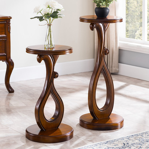 美式乡村实木花架落地阳台置物架