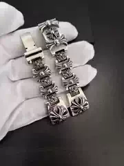 925 Silver Cross Flower Horseshoe Watch Chain Series Accessories Watch Strap Vintage Clasp Accessories Compatible with Apple
