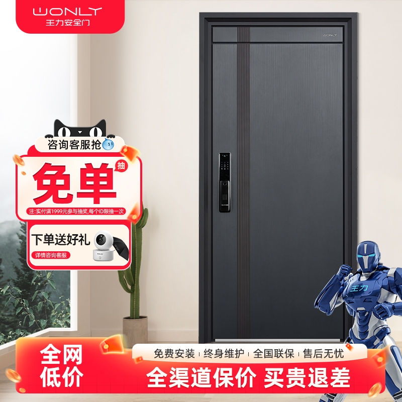 WL王力3.0智能防盗门家用定制入户门进户门子母门别墅大门P102