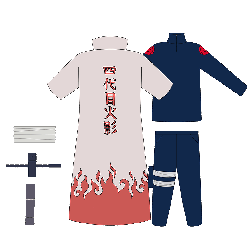NARUTO官方正版火影忍者四代目波风水门COS服披风cosplay服装全套
