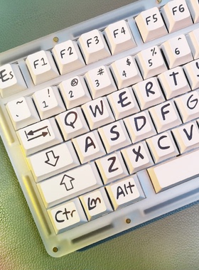 极简风大白大字键帽LM键帽原厂高度PBT热升华机械键盘键帽133键