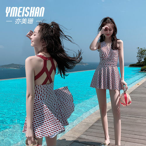 连体平角裤温泉新款泳衣