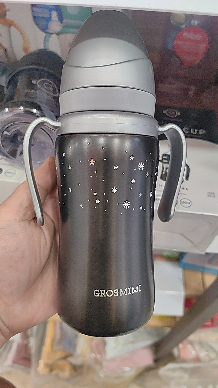 grosmimi格罗咪咪吸管杯宝宝学饮杯婴儿童喝奶吸管奶瓶吸管杯保温