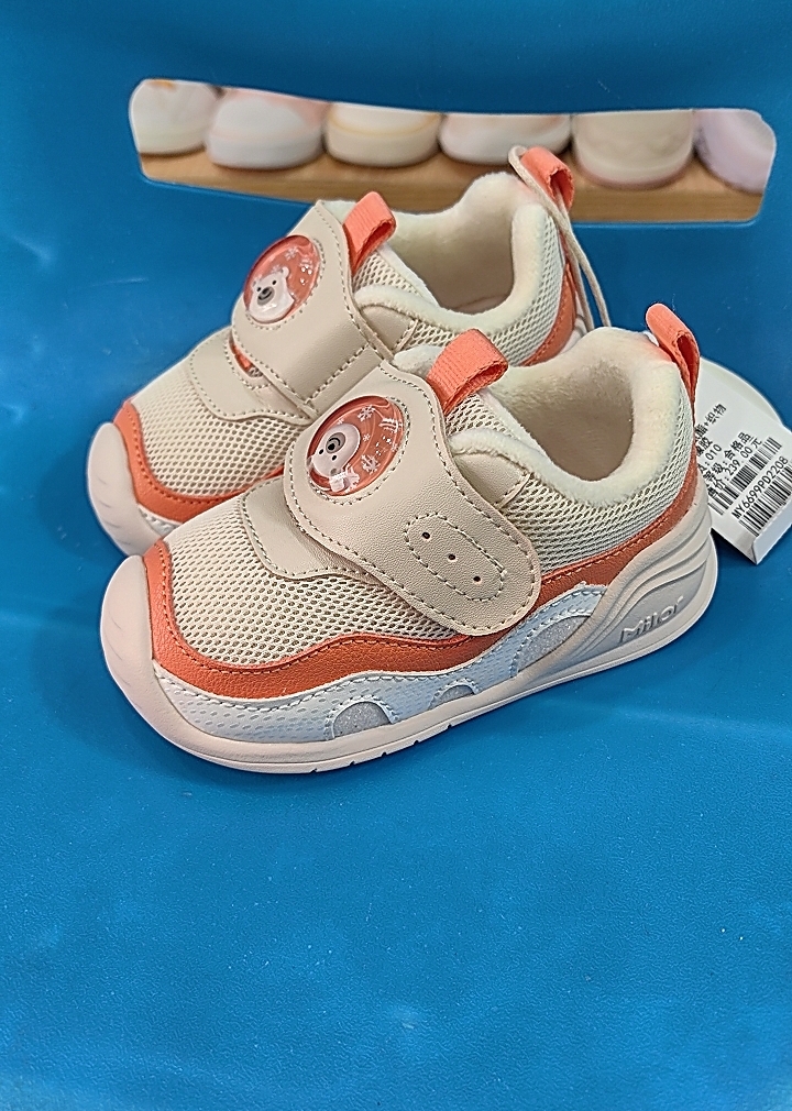 米乐熊加绒学步鞋冬季新款男女童软底透气机能鞋宝宝学步鞋特价