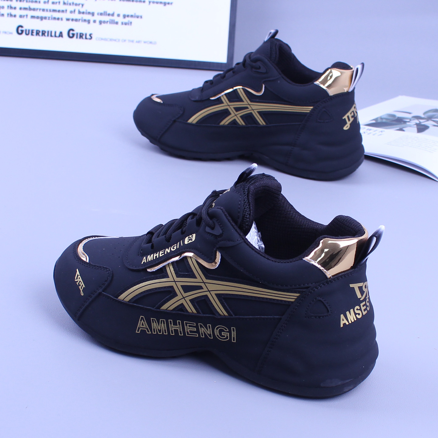 潮流男女同款老爹鞋2025秋冬新款厚底增高男鞋软底跑步运动休闲鞋