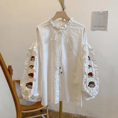 衬衫小娃娃立领长袖C1150系带