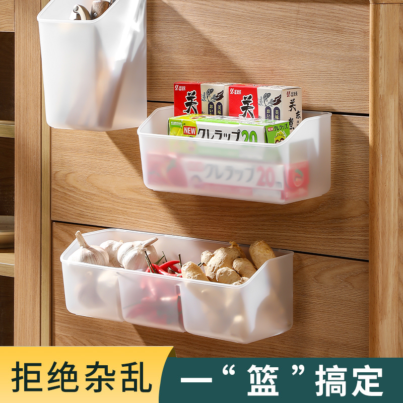 挂篮厨房柜门葱姜蒜调味分格整理