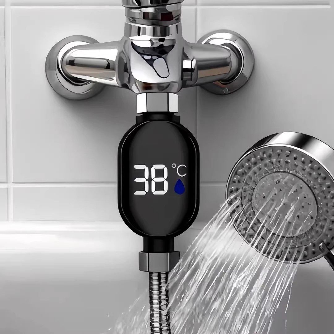 家用洗澡数显防水测温计精准测温花洒水龙头温度计升级款湿度温湿