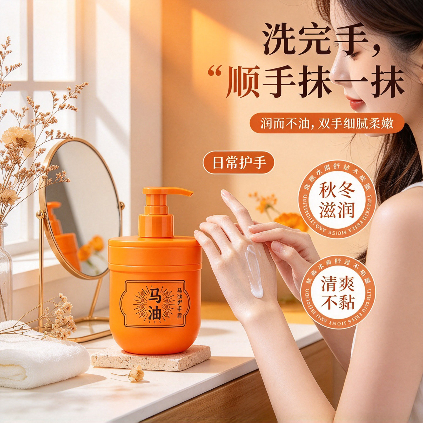 马油护手霜润泽舒缓滋润