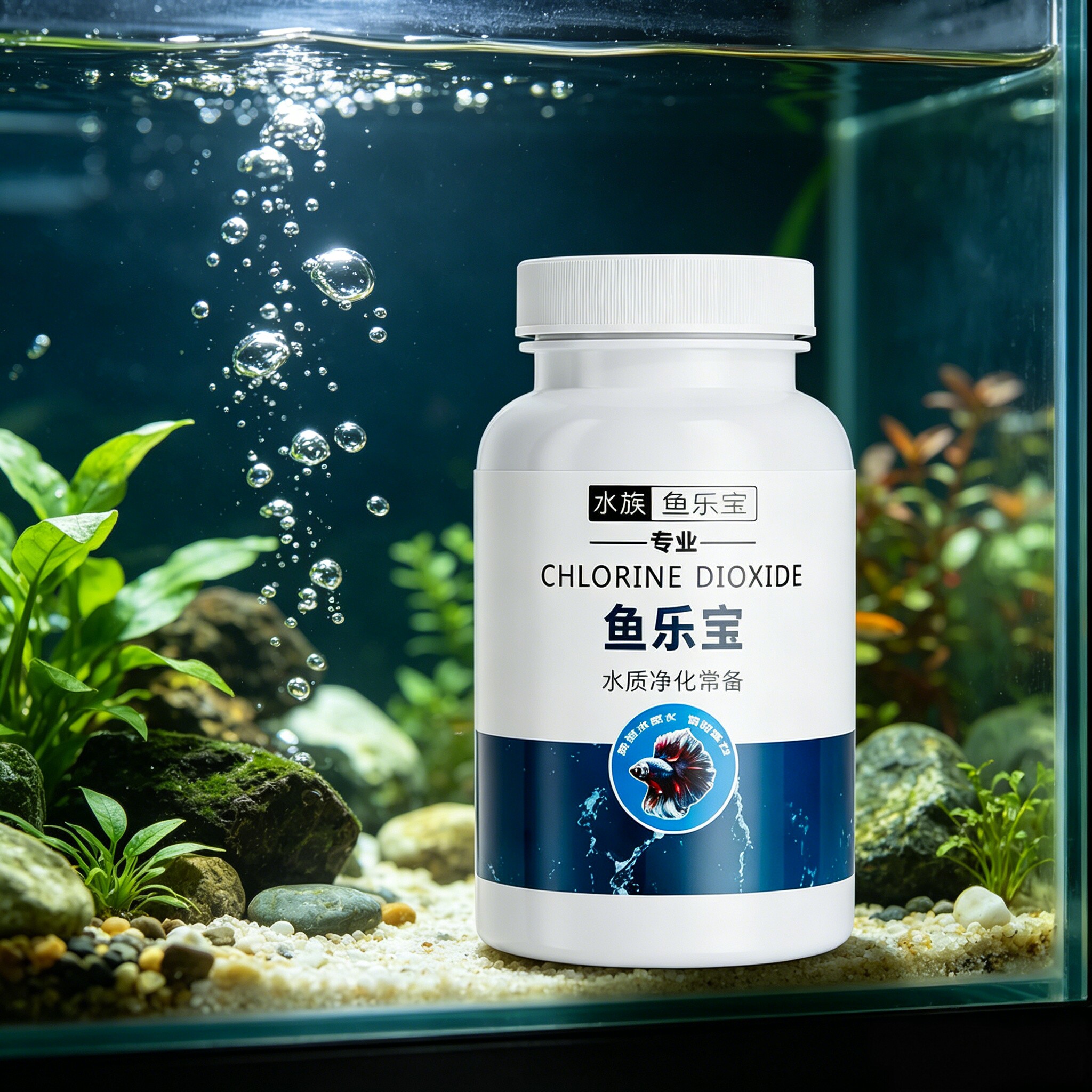 鱼乐宝除氯气鱼缸净水剂水族水质稳定片剂自来水免晒水困水质净化