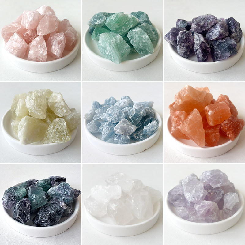 天然水晶石原石扩香石香薰摆件家用毛料碎石头粉绿晶体装饰拓香石,家居饰品,香薰摆件,淘宝优惠券,粉丝福利购,淘宝优惠卷