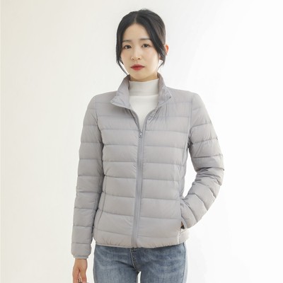 柔菇菇主推系列新国标轻薄羽绒服女立领秋冬新款短款90白鸭绒外套