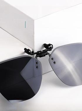 韩式夹片近视眼镜超轻开车专用太阳镜偏光镜片夹片式Y日夜两用男