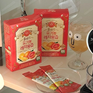 每日维C▲韩国WholeBerry有机柠檬西柚汁NFC非浓缩西班牙原汁条装