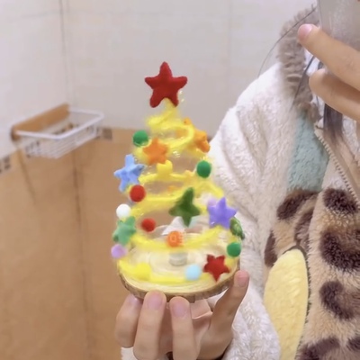 旋转星星圣诞树扭扭棒手工diy材料包节日氛围创意礼品送女友礼物