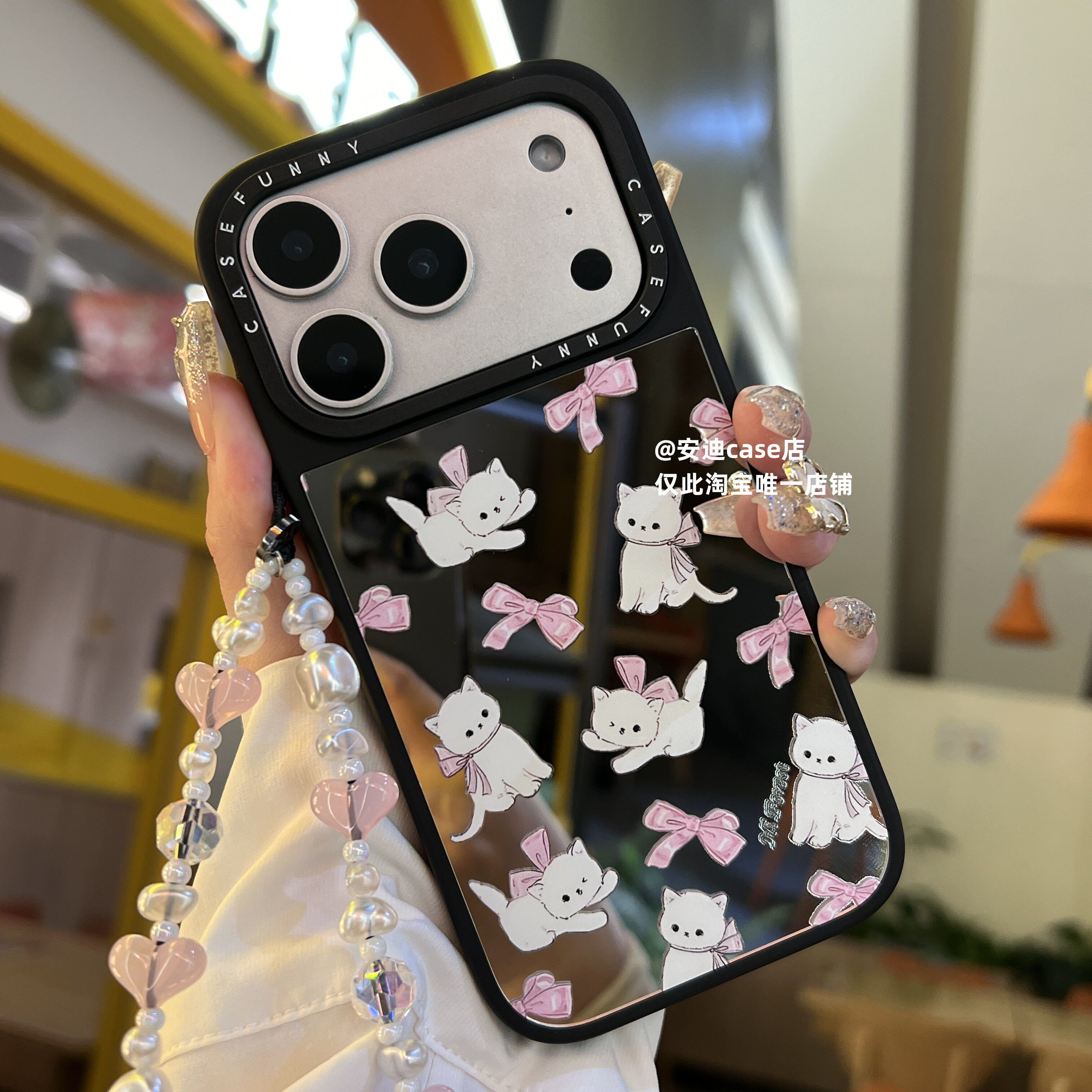 森林早报蝴蝶结小猫18Pro max适用于iPhone17pro max手机壳16ProMax/13Pro/15promax防摔保护14promax壳硬