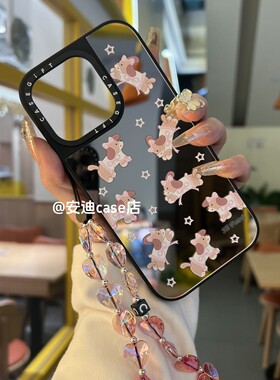 磁吸镜面小小腊肠狗16Pro max适用于iPhone15pro max手机壳/13ProMax/12Pro/17promax防摔保护14promax壳硬