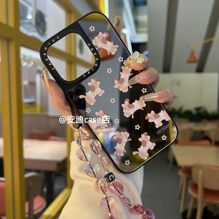 磁吸镜面小小腊肠狗16Pro max适用于iPhone15pro max手机壳/13ProMax/12Pro/17promax防摔保护14promax壳硬