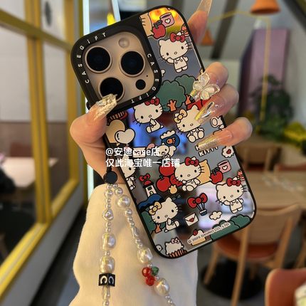 磁吸镜面树木苹果KT猫17Pro max适用于iPhone16pro max手机壳/13ProMax/12Pro/15promax防摔保护14promax壳硬