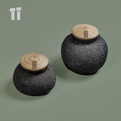 广西非遗名家王伯杨高品质柚子茶叶罐便携储物柚子罐