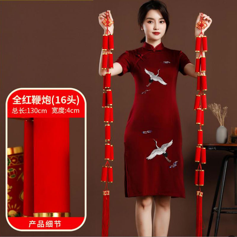 马年新年鞭炮装饰挂件仿真爆竹春节过年元旦挂饰福鱼鞭炮串装饰品