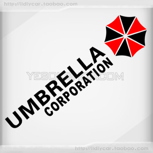 09405- 汽车贴纸 生化危机 保护伞车贴 UMBRELLA 雨伞贴纸