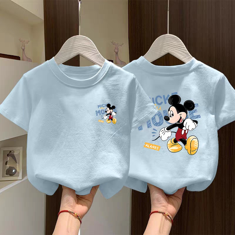 男童纯棉短袖t恤夏装2026新款中小儿童洋气圆领衣服男孩半袖上衣