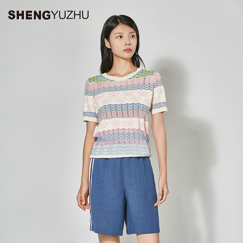 声雨竹旗舰店2024年新款热裤女夏天百搭中腰直筒裤气质休闲短裤