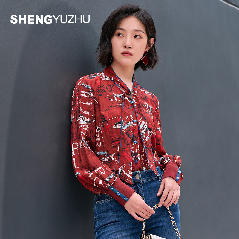 声雨竹专柜2022年夏季新款衬衫女