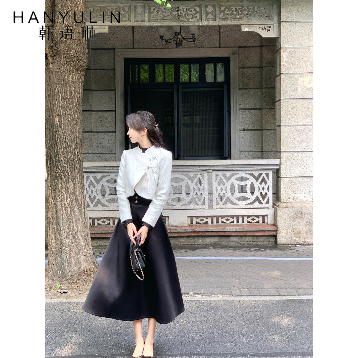 韩语琳空间小香风长袖短外套女2025春季气质名媛新中式长袖上衣,女装/女士精品,短外套,淘宝优惠券,粉丝福利购,淘宝优惠卷